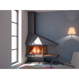 Cheminée métallique asymétrique elvara 14 kw ch80