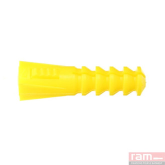 Sachet de 30 chevilles R7 jaunes sans collerette - 9042