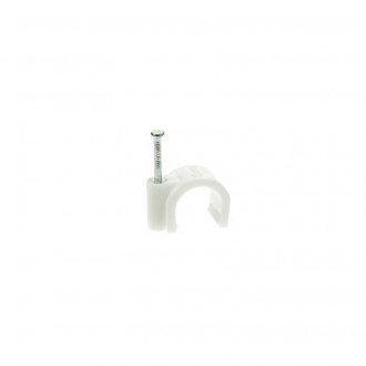 Clip De Fixation Rond, Blanc, 10Mm (100Pcs/Boîte)
