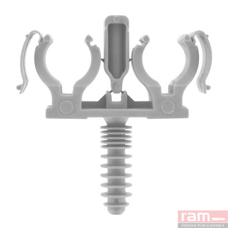 Seau 100 clipeo gris double 16mm pour tubes IRL
