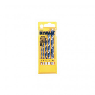 Coffret plastique DEWALT 5 mèches à bois 3 pointes - DT4535