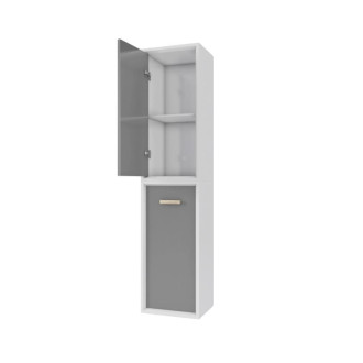 Colonne de salle de bain scandinave blanc à suspendre - h150xp25xl35cm - NORDIK ASKA Aurlane - LAV484