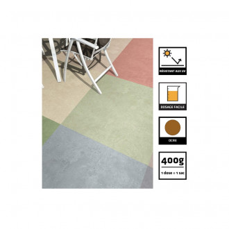 Colorant en poudre pour ciment, chaux et plâtre sika sikacem color - ocre - 400g
