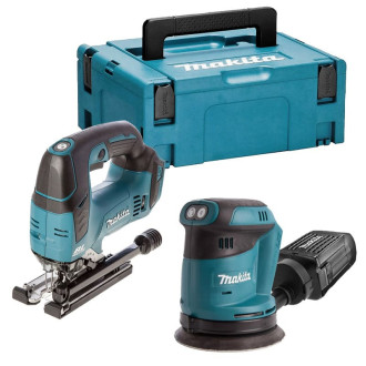 Scie sauteuse djv182 + ponceuse excentrique db o180 nu makpac - makita - dlx2276j