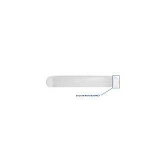 Reglette led salle de bain pour ampoule s19  plus  bouton on off  plus  prise   garantie 5 ans