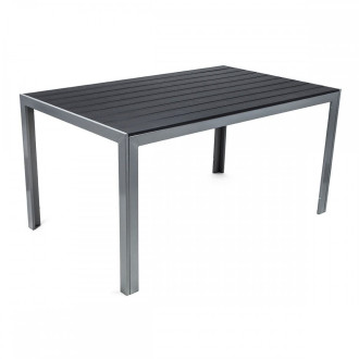 Cordoba plus salon de jardin 6 chaises + table alu      noir