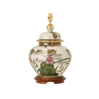 Lampe ducks, 40,5 cm, porcelaine de kutani (sans abat-jour)