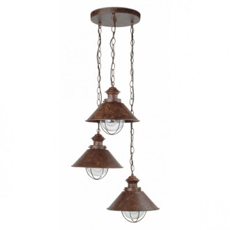 Suspension de jardin brun foncé nautica h100 3 ampoules
