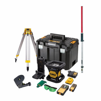 Niveau laser rotatif double pente xr 18v 2ah li-ion faisceau vert dewalt - dck379d1gnd-qw