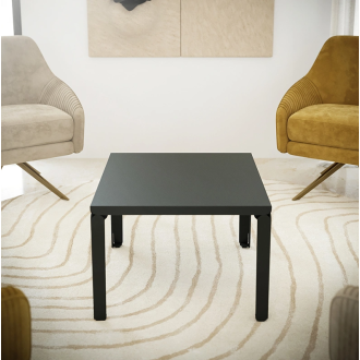 Table basse carrée DECO-GEM, Cristal. A monter soi-même. L.60 x P.60 x H.42.2 cm