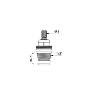 Tête nue longlife 1/2' 3/8' delabie adaptable grohe, delafon - 2 pièces - 366815.2p