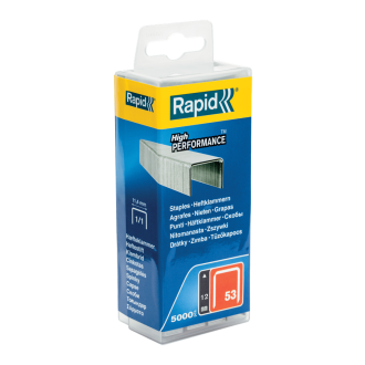 Agrafes en fil fin n°53/12 mm - RAPID - boite polypro 5000 - 40303086