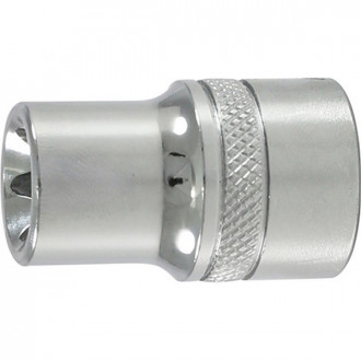 Douille 1/2'' pour vis mâle TORX®, poli, Taille : E 16, Long. L 38 mm, Pour vis M12