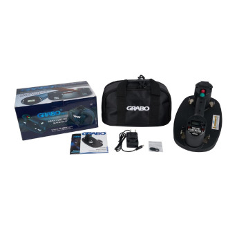 Ventouse manuelle électroportative multi-surfaces en sacoche de transport grabo pro - noir