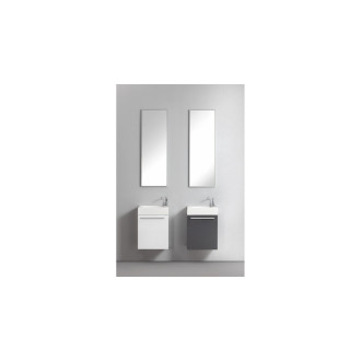 Ensemble meuble salle de bains  lave mains wc blanc laqué
