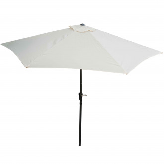 Parasol 3m écru structure en alu avec manivelle