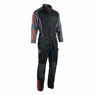 Combinaison de travail simple zip FACOM Racer Noir/Gris/Rouge Taille M - FXWW4010E-M