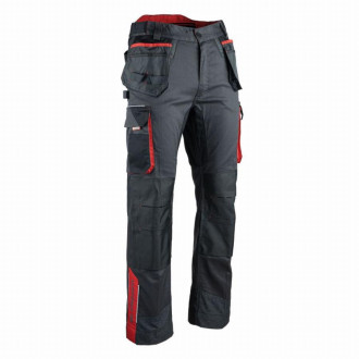 Pantalon stretch FACOM Ultimate poches flottantes Noir/Gris/Rouge Taille 44 - FXWW1020E-44