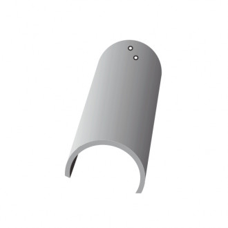 Faîtière demi-ronde 40 x 16 cm Anthracite pour ardoise fibre-ciment