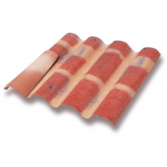 Plaques Soutuile flammées versant 230 FR longueur 165 cm 2 coins coupés (palette)