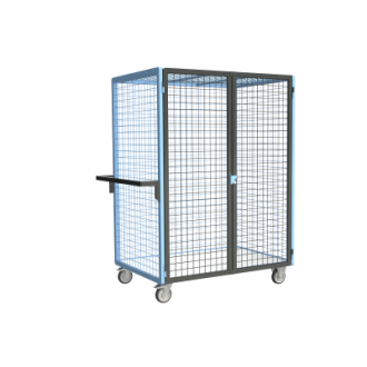 Servante grillagée 4 côtés verrouillable plateau bois 1200 x 800 mm 250 kg - 880725133