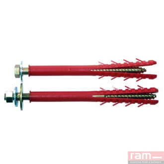 FIXATION CHAUFFE-EAU par cheville longue pour polystyrène