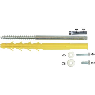 Fixation universelle M6 et M8 ING FIXATIONS Doublage plaque de plâtre + isolant - Ø 12 x 240 mm - Boîte de 20 - A160480