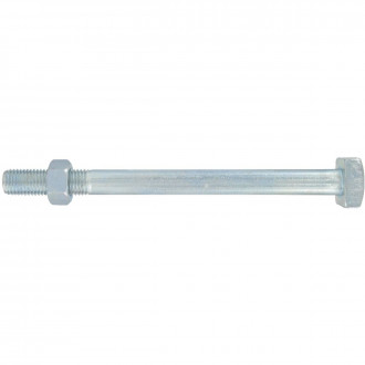 Boulon de charpente tête carrée f2 18x375 filetage 60 mm + écrou 6 pans acier zingué argent torbel - f218371