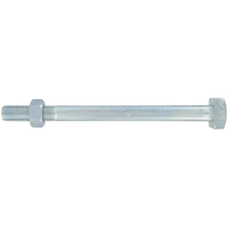 Boulon de charpente tête carrée f2 16x275 filetage 60 mm + écrou 6 pans acier zingué argent torbel - f216271