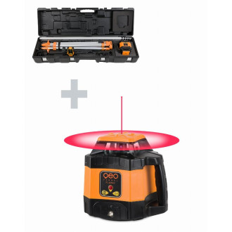 Pack laser rotatif FL 220HV + trépied + mire + valise GEO FENNEL - 220000-BC