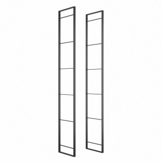 Structure pour étagère Lader, 1790, Peint en noir, Acier, 1 ut.