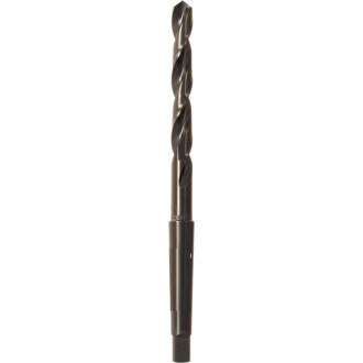 Foret hélicoïdal avec cône morse, en acier à coupe rapide, type N, DIN 345, laminé, surface sans revêtement, Ø h8 : 15,50 mm, Long. totale 218 mm