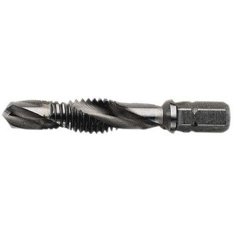 Foret taradeur à queue hexagonale 1/4'', Filetage : M4, Pas 0,70 mm, Ø du foret hélicoïdal 3,3 mm, Long. totale : 39 mm