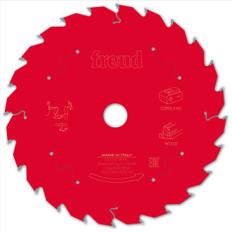 Lame pour scie circulaire portative sans fil freud - ø184 1,55/1 al20 z24 ba 25° - f03fs10055 -fr11w010hc