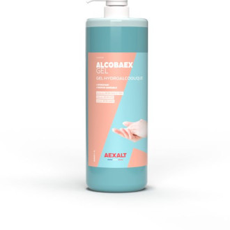 Gel AEXALT ALCOBAEX hydroalcoolique hypoallergénique - Bidon 1 litre avec pompe - GH657