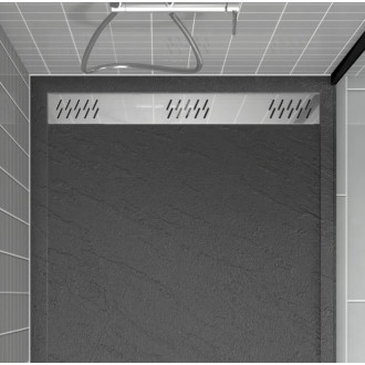 Grille linéaire en aluminium 69.5x11x0.2cm pour receveur - GRID LINE - MOON Aurlane - Couleur au choix