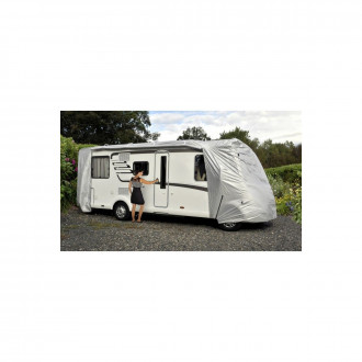 Housse camping car - 600x240x260 cm - couleur argent - haute résistance