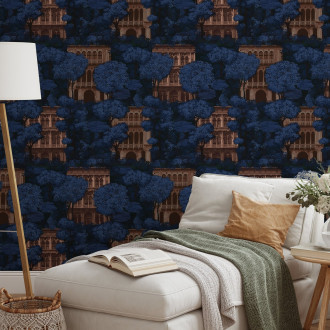 Papier peint architecture romaine - PALAZZO BLUE++