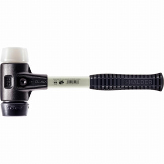 Maillet halder simplex caoutchouc chargé / superplastique avec boîtier en fonte malléable renforcée et manche en fibre de verre - d=60 mm - 3727.060