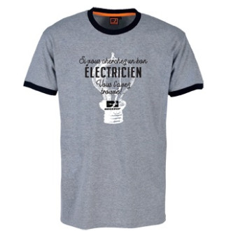 Tee-shirt électricien bosseur - 11526