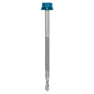 Vis autoperceuse ETANCO Zacrospiral - Ø 6.3x150 mm - Tête hexagonale 12 - Sachet de 100 - Ral 7015 - 551940221