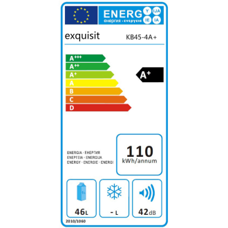 Exquisit Réfrigérateur 42 L KB45-4A+