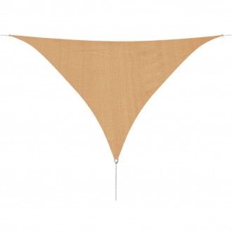 Vidaxl parasol en pehd triangulaire 5x5x5 m beige
