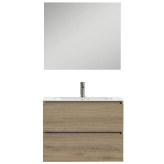 Tiger jeu de meuble de salle de bain loft 80 cm chêne blanc 1644323200