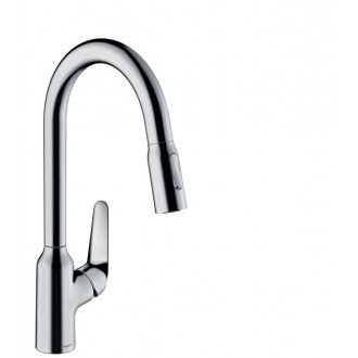 Mitigeur de cuisine focus m42 220 avec douchette extractible 2 jets finition chromé