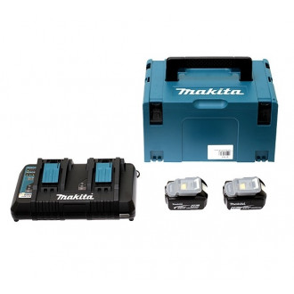 Pack 2 batteries 18v 6ah et chargeur + coffret makpac - 198077-8