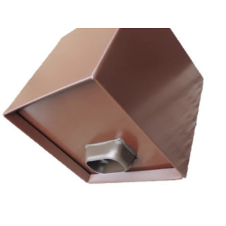 Boite à eau alu 200x200x210 - RAL 8017 Brun Chocolat