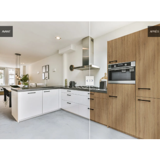 Revêtement Adhésif – Effet Chêne Naturel Mat - largeur & longueur au choix