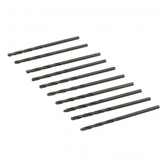 Jeu de 10 mèches métriques acier rapide HSS - 2,0 mm