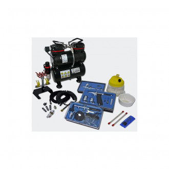 Kit compresseur airbrush aérographe professionnel avec trois pistolets Helloshop26 2016022